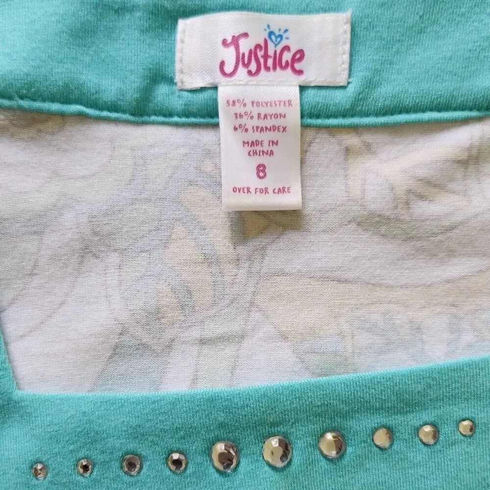 Justice Flower Power Girls Dress || s8 EUC
